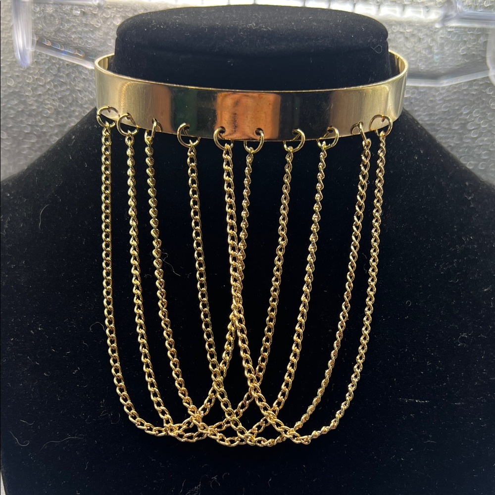 Gold Chain Choker Necklace/Arm Band